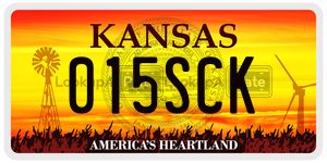 015SCK  license plate in KS