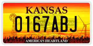 0167ABJ  license plate in KS