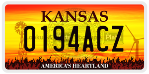 0194ACZ  license plate in KS