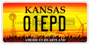 01EPD  license plate in KS