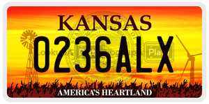 0236ALX  license plate in KS