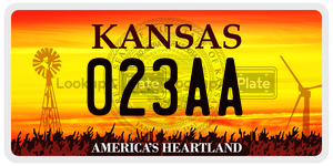 023AA  license plate in KS