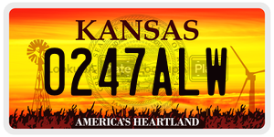 0247ALW  license plate in KS