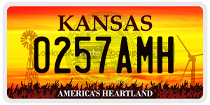 0257AMH  license plate in KS