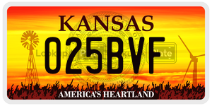 025BVF  license plate in KS