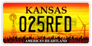 025RFD  license plate in KS