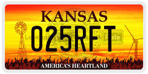 025RFT  license plate in KS