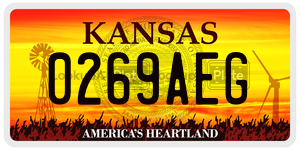 0269AEG  license plate in KS