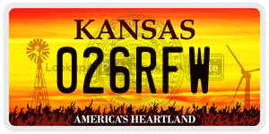 026RFW  license plate in KS