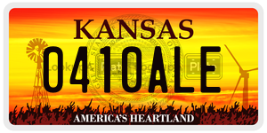 0410ALE  license plate in KS