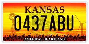 0437ABU  license plate in KS