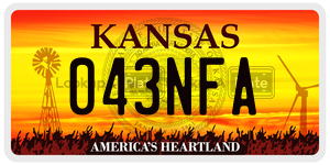 043NFA  license plate in KS