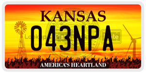 043NPA  license plate in KS