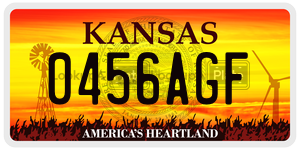 0456AGF  license plate in KS