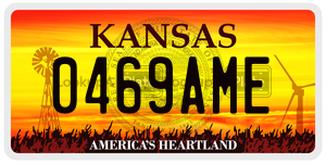 0469AME  license plate in KS