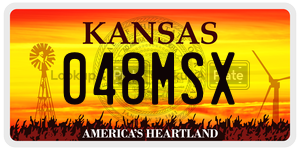 048MSX  license plate in KS
