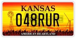 048RUR  license plate in KS