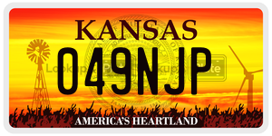 049NJP  license plate in KS