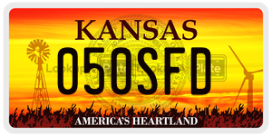 050SFD  license plate in KS