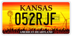052RJF  license plate in KS