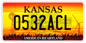 0532ACL  license plate in KS