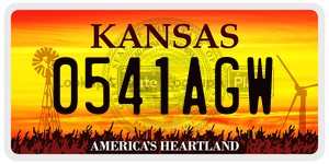 0541AGW  license plate in KS