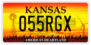 055RGX  license plate in KS