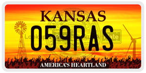 059RAS  license plate in KS