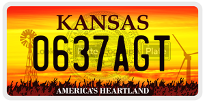 0637AGT license plate in Kansas