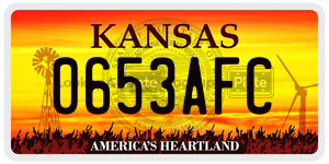 0653AFC  license plate in KS
