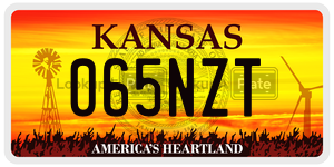 065NZT  license plate in KS