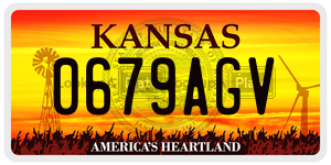 0679AGV  license plate in KS