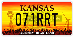 071RRT  license plate in KS