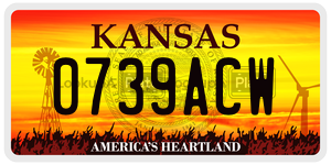 0739ACW  license plate in KS