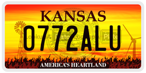 0772ALU  license plate in KS