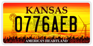 0776AEB  license plate in KS