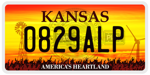 0829ALP  license plate in KS