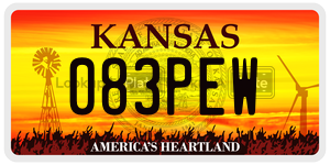 083PEW  license plate in KS