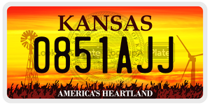 0851AJJ  license plate in KS