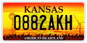 0882AKH  license plate in KS
