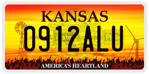 0912ALU  license plate in KS