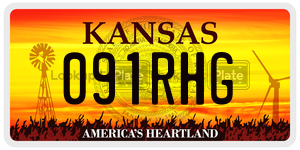 091RHG  license plate in KS