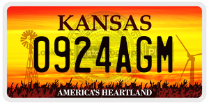 0924AGM  license plate in KS