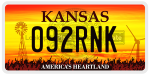 092RNK  license plate in KS