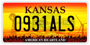 0931ALS  license plate in KS