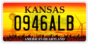 0946ALB  license plate in KS