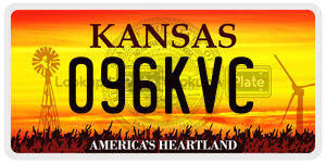 096KVC  license plate in KS