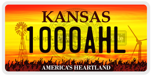 1000AHL  license plate in KS