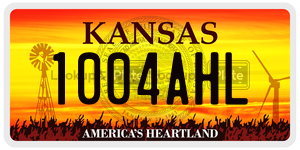 1004AHL  license plate in KS
