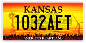 1032AET  license plate in KS